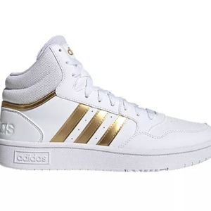 Adidas Court Shoes Hoops 3.0 Gold and White